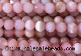 CTG733 15.5 inches 3mm faceted round tiny pink opal beads