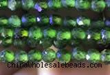 CTG748 15.5 inches 3mm faceted round tiny diopside beads