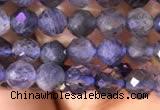 CTG756 15.5 inches 5mm faceted round tiny iolite gemstone beads