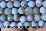 CTG770 15.5 inches 4mm faceted round tiny larimar gemstone beads