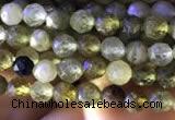 CTG818 15.5 inches 3mm faceted round tiny green garnet beads