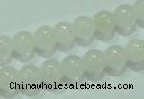 CTG84 15.5 inches 3mm round tiny white jade beads wholesale