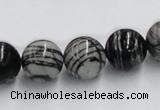 CTJ03 16 inches 14mm round black water jasper beads wholesale