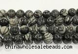 CTJ415 15.5 inches 14mm round black water jasper gemstone beads wholesale