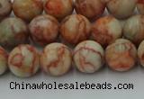 CTJ702 15.5 inches 8mm round red net jasper beads wholesale