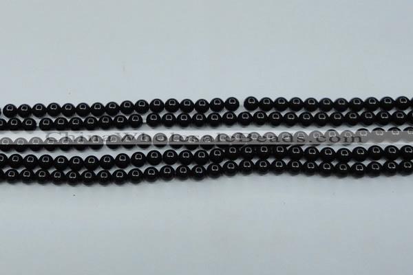 CTK01 15.5 inches 4mm round tektite gemstone beads wholesale