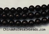 CTO102 15.5 inches 8mm round natural black tourmaline beads