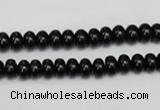 CTO117 15.5 inches 5*8mm rondelle black tourmaline beads