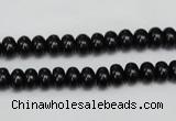 CTO118 15.5 inches 6*10mm rondelle black tourmaline beads