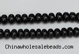 CTO119 15.5 inches 7*11mm rondelle black tourmaline beads