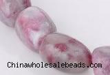 CTO12 15.5 inches 13*20mm freeform natural tourmaline beads