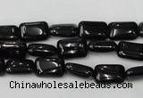 CTO124 15.5 inches 8*12mm rectangle black tourmaline beads