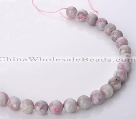 CTO18 15 inches 14mm round natural tourmaline beads wholesale