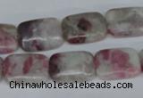 CTO210 15.5 inches 12*16mm rectangle pink tourmaline gemstone beads