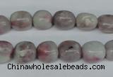 CTO221 15.5 inches 12*14mm nugget pink tourmaline gemstone beads