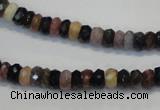 CTO34 15.5 inches 4*6mm faceted rondelle natural tourmaline beads