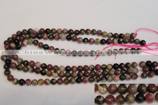 CTO351 15.5 inches 8mm round natural tourmaline gemstone beads