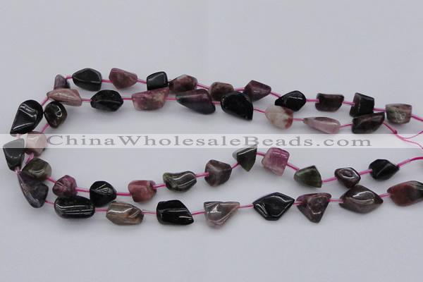 CTO395 15.5 inches 8*12mm - 10*14mm nuggets tourmaline gemstone beads