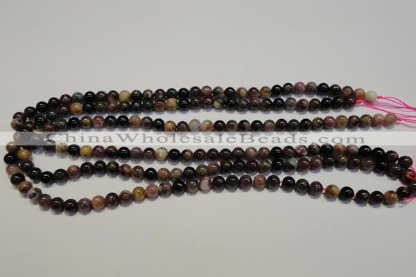 CTO400 15.5 inches 6mm round natural tourmaline gemstone beads