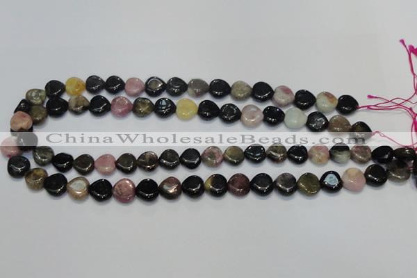 CTO41 15.5 inches 12*12mm heart natural tourmaline beads wholesale