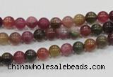 CTO61 15.5 inches 5mm round natural tourmaline gemstone beads