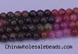 CTO620 15.5 inches 4mm round tourmaline gemstone beads wholesale