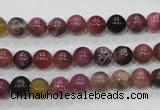 CTO63 15.5 inches 7mm round natural tourmaline gemstone beads