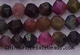 CTO650 15.5 inches 6mm faceted nuggets tourmaline gemstone beads