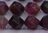 CTO652 15.5 inches 10mm faceted nuggets tourmaline gemstone beads