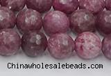 CTO659 15.5 inches 10mm faceted round Chinese tourmaline beads