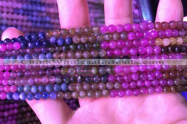 CTO665 15.5 inches 4mm round natural tourmaline gemstone beads