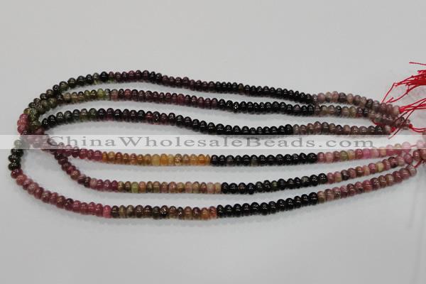 CTO68 15.5 inches 4*6mm rondelle natural tourmaline gemstone beads