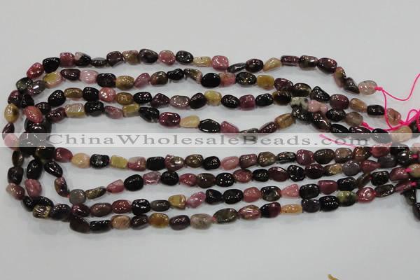 CTO71 15.5 inches 6*8mm nuggets natural tourmaline gemstone beads