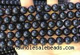 CTO713 15.5 inches 10mm round black tourmaline gemstone beads