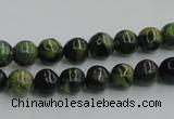 CTP03 15.5 inches 8mm round yellow green pine gemstone beads wholesale