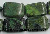 CTP11 15.5 inches 18*25mm rectangle yellow green pine gemstone beads