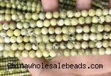 CTP221 15.5 inches 6mm round yellow turquoise beads wholesale