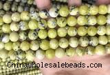 CTP223 15.5 inches 10mm round yellow turquoise beads wholesale