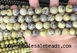 CTP224 15.5 inches 12mm round yellow turquoise beads wholesale