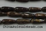 CTR05 15.5 inches 6*16mm faceted teardrop bronzite gemstone beads