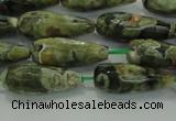 CTR101 15.5 inches 8*20mm faceted teardrop rhyolite gemstone beads