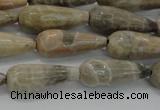 CTR108 15.5 inches 8*20mm faceted teardrop chrysanthemum agate beads