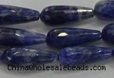 CTR112 15.5 inches 8*20mm faceted teardrop sodalite beads