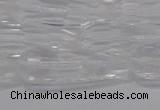 CTR130 15.5 inches 10*30mm faceted teardrop white crystal beads