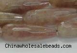 CTR134 15.5 inches 10*30mm faceted teardrop strawberry quartz beads