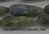 CTR147 15.5 inches 10*30mm faceted teardrop labradorite beads