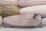 CTR151 15.5 inches 10*30mm teardrop natural pink opal beads