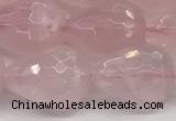 CTR158 15.5 inches 12*16mm faceted teardrop rose quartz beads