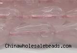 CTR159 15.5 inches 10*20mm faceted teardrop rose quartz beads