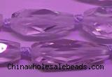 CTR200 13*18mm - 18*38mm faceted teardrop white crystal beads